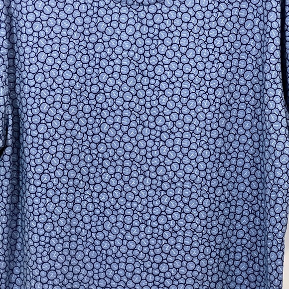 Peter Millar Blue Summer Comfort Speedometer Print Polo - Picture 8 of 15